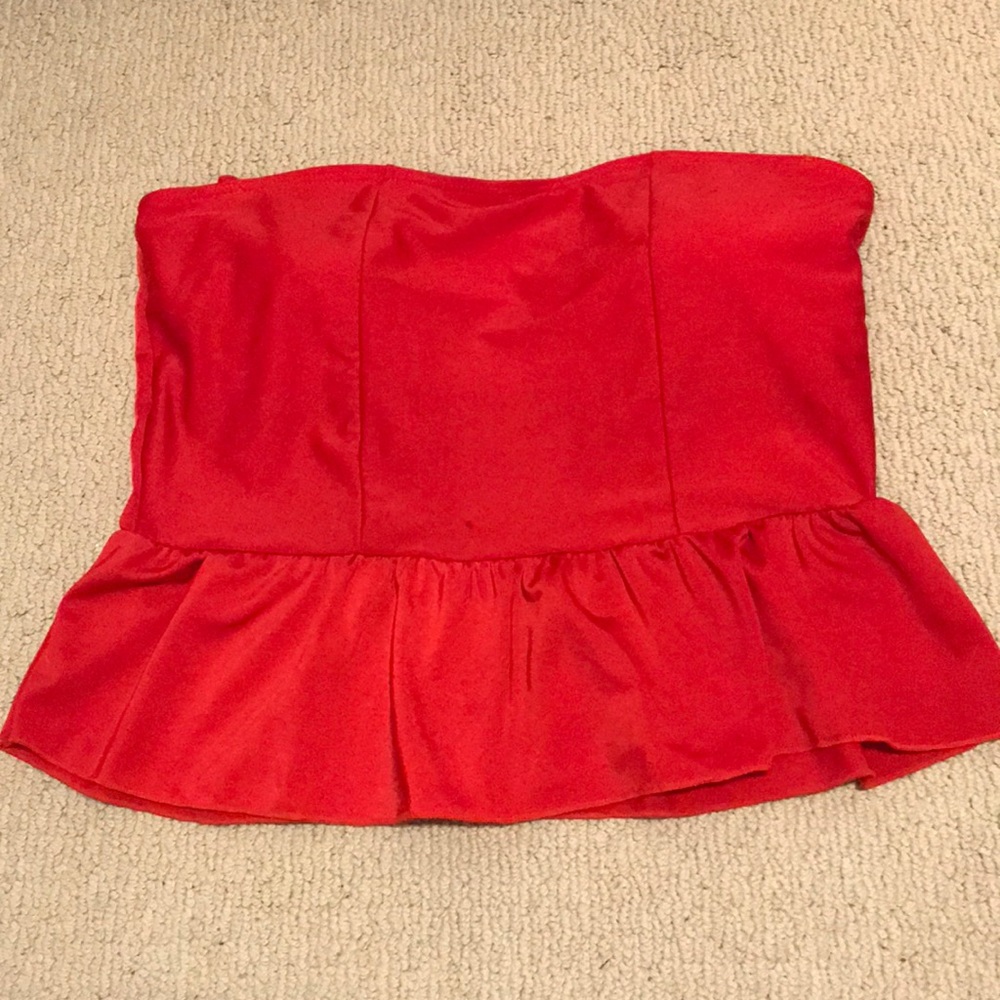 Peplum swim suit top
